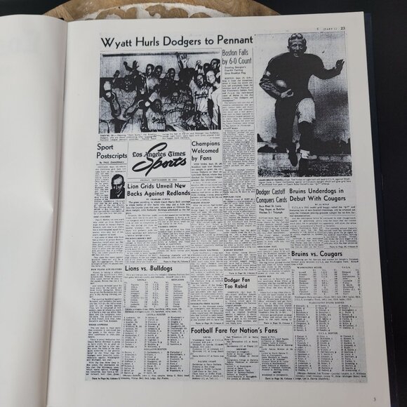 Los Angeles Dodgers History Book Presented To Dave MacMillan By Los Angeles Time - Picture 4 of 16